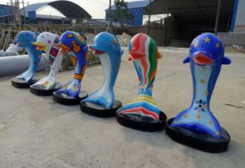 卡通海豚雕塑廠(chǎng)家 卡通圖案 供應(yīng)卡通海豚雕塑