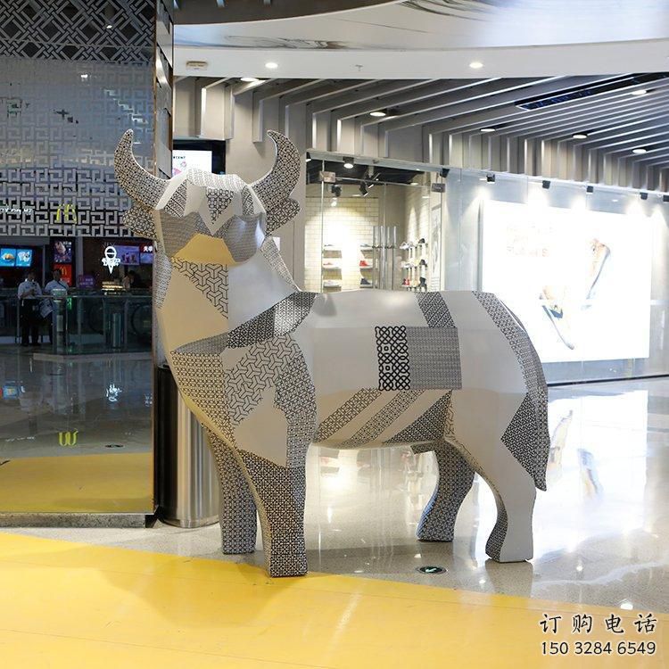 鏤空牛雕塑 幾何面不銹鋼鏤空動(dòng)物雕塑 鏤空牛雕塑 幾何面不銹鋼鏤空動(dòng)物雕塑
