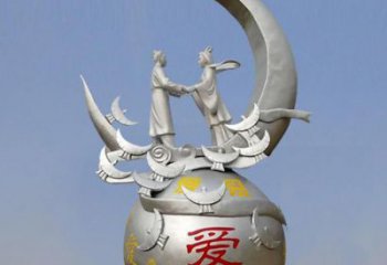 牛郎織女雕塑 愛情人物雕塑 不銹鋼牛郎織女雕塑廠家