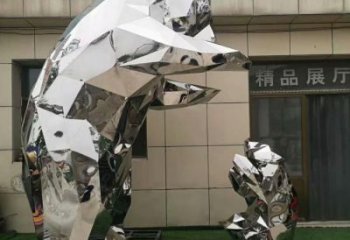 鏡面熊雕塑廠家 現(xiàn)代擺件 游樂場(chǎng)異形熊雕塑