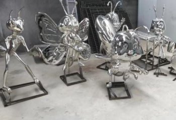 商場(chǎng)蜜蜂雕塑廠家 中式室內(nèi)小品 酒店鏡面蜜蜂雕塑