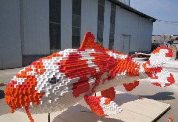 游樂(lè)場(chǎng)金魚雕塑廠家 海洋賓館擺件 戶外抽象金魚雕塑