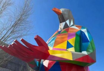 住宅小區(qū)飛鳥雕塑廠家 現(xiàn)代廣場(chǎng)小品 公園噴漆飛鳥雕塑