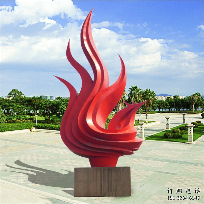烤漆火鳳凰雕塑廠家 戶(hù)外現(xiàn)代擺件 廣場(chǎng)創(chuàng)意火鳳凰雕塑