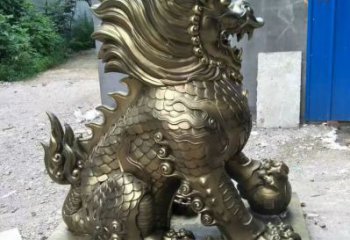 別墅麒麟雕塑廠家 卡通噴漆小品 戶(hù)外麒麟雕塑