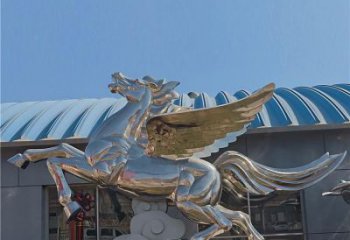公園飛馬雕塑廠家 中式鏡面小品 風(fēng)景區(qū)仿真飛馬雕塑