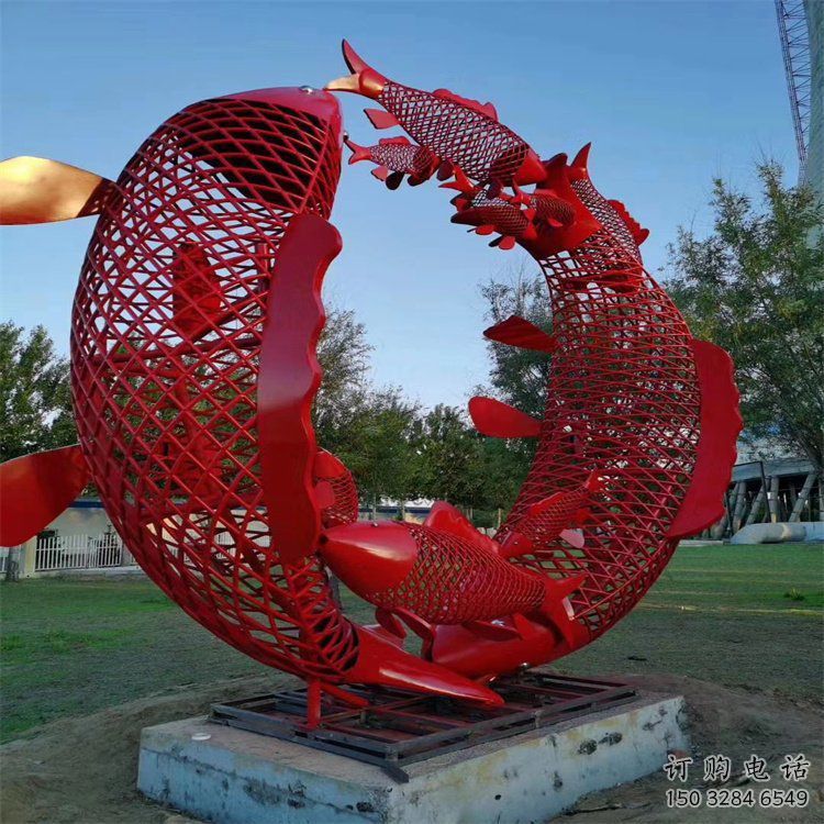 游樂場鯉魚跳龍門雕塑廠家 大型海洋擺件