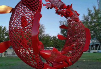 游樂(lè)場(chǎng)鯉魚(yú)跳龍門(mén)雕塑廠家 大型海洋擺件 