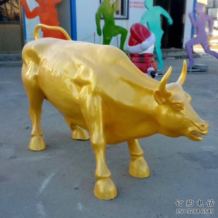 公園金牛雕塑廠家 中式啞光小品 風景區(qū)仿古金牛雕塑