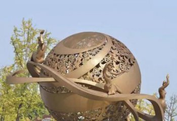 歐式星球雕塑廠家 抽象公園擺件 體育場(chǎng)不銹鋼星球雕塑
