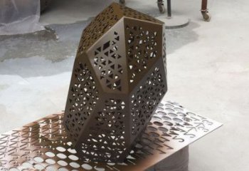 酒店石塊雕塑廠(chǎng)家 幾何小品 大型不銹鋼石塊雕塑