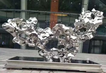 抽象假山雕塑廠家 鏡面現(xiàn)代小品 戶(hù)外不銹鋼假山雕塑
