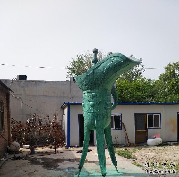 仿古高腳杯雕塑廠家 廣場小品 房地產(chǎn)不銹鋼高腳杯雕塑生產(chǎn)