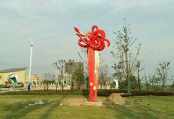 戶外中國(guó)結(jié)雕塑廠家 噴漆小品 不銹鋼中國(guó)結(jié)雕塑生產(chǎn)
