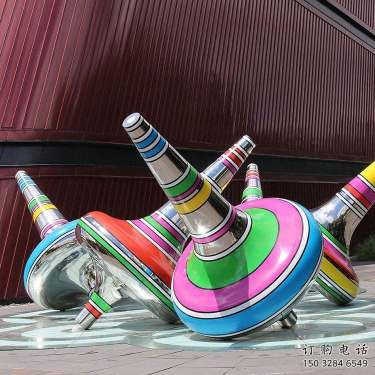 中式陀螺雕塑廠(chǎng)家 烤漆小品 戶(hù)外不銹鋼陀螺雕塑
