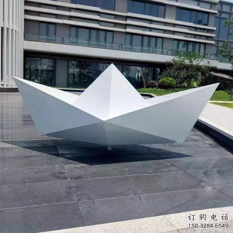 中式船型雕塑廠家 公園小品 游樂場不銹鋼船型雕塑