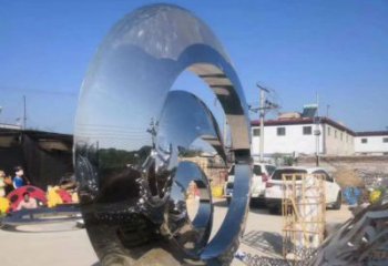 創(chuàng)意圓鏡雕塑廠家 現代創(chuàng)意小品 公園不銹鋼圓鏡雕塑生產