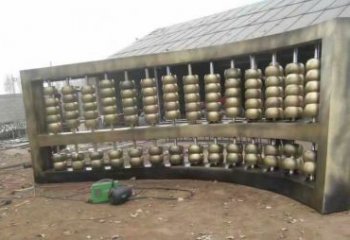 街道算盤雕塑廠家 現(xiàn)代擺件 仿古不銹鋼算盤雕塑生產