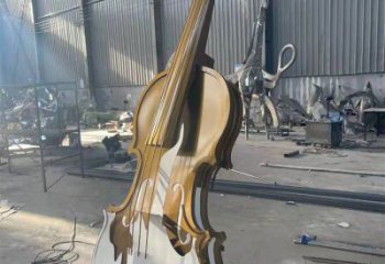 園林小提琴雕塑廠家 鏡面音樂(lè)小品 中式不銹鋼小提琴雕塑