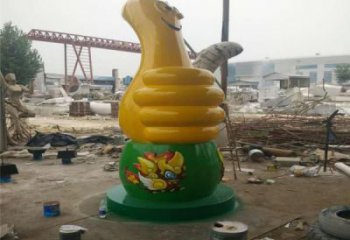 街道手勢(shì)雕塑廠家 現(xiàn)代擺件 噴漆不銹鋼手勢(shì)雕塑廠