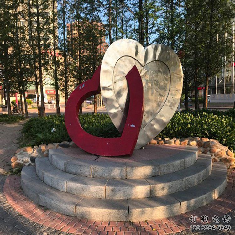 大型心心相印雕塑廠家 現(xiàn)代公園小品擺件 大型心心相印雕塑廠家 現(xiàn)代公園小品擺件
