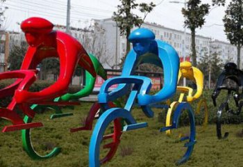 噴漆賽車(chē)雕塑廠家 中式小品 草地不銹鋼賽車(chē)雕塑廠