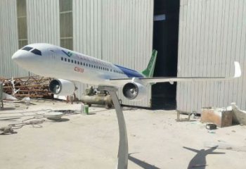 切面飛機(jī)雕塑廠家 庭院擺件 校園不銹鋼飛機(jī)雕塑制作