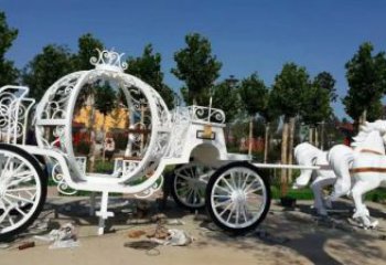 歐式馬車(chē)雕塑廠家 步行街?jǐn)[件 烤漆不銹鋼馬車(chē)雕塑廠