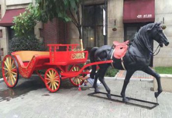 戶(hù)外馬車(chē)雕塑廠家 噴漆小品 仿古不銹鋼馬車(chē)雕塑加工廠