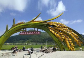 切面禾苗雕塑廠家 庭院擺件 大型不銹鋼禾苗雕塑生產