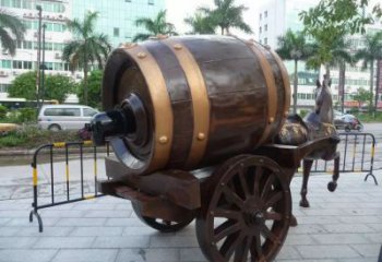 廣場(chǎng)酒罐雕塑廠家 戶(hù)外公園小品 大型酒罐雕塑廠