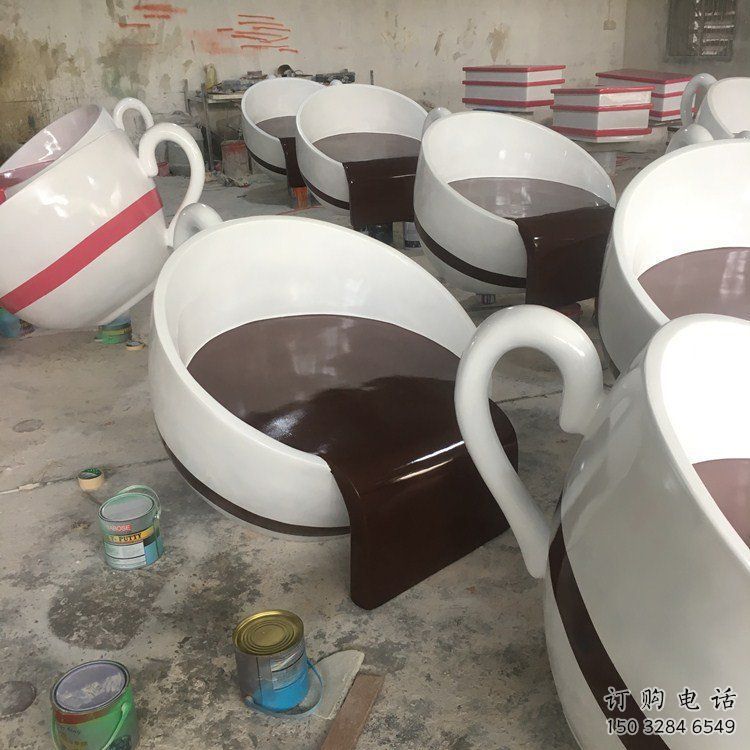 幾何咖啡杯雕塑廠家 廣場(chǎng)小品 現(xiàn)代咖啡杯雕塑價(jià)格