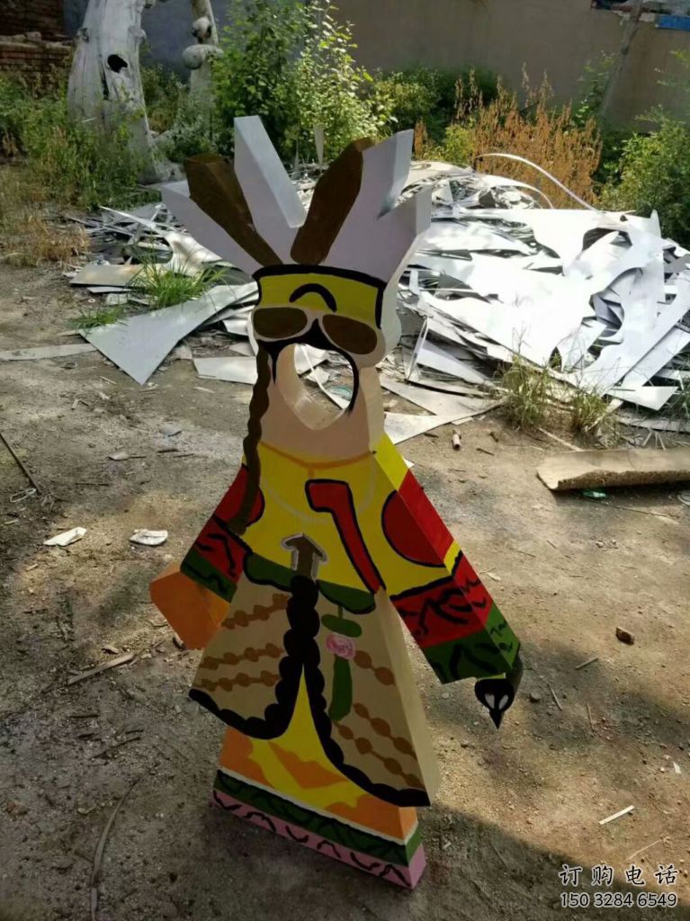 中式皮影雕塑廠家 烤漆小品 游樂(lè)場(chǎng)皮影雕塑廠