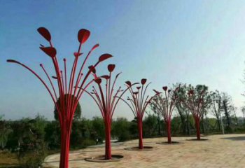 大型白樺樹(shù)雕塑廠家 公園小品 戶外不銹鋼白樺樹(shù)雕塑制作