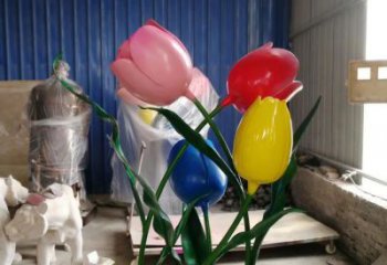 大型郁金香雕塑廠(chǎng)家 鍛造小品 烤漆不銹鋼郁金香雕塑廠(chǎng)