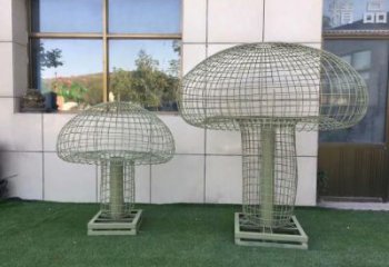 鏤空蘑菇雕塑廠家 園林公園小品 廣場(chǎng)不銹鋼蘑菇雕塑廠
