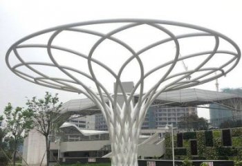 鏤空樹(shù)冠雕塑廠家 園林廣場(chǎng)小品  大型不銹鋼樹(shù)冠雕塑廠