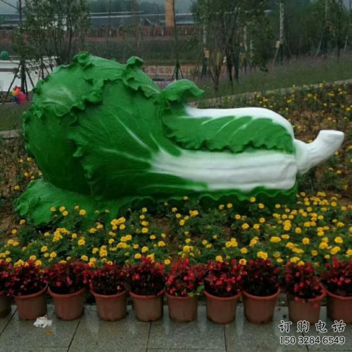 仿真大白菜雕塑廠家 現(xiàn)代擺件 大型不銹鋼大白菜雕塑價格
