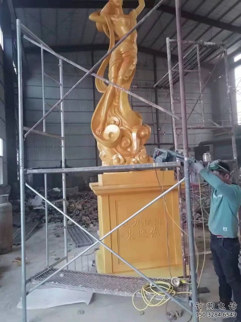 仿古飛天雕塑廠家 公園小品 房地產(chǎn)不銹鋼飛天雕塑定做