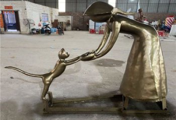 廣場(chǎng)母子雕塑廠家 現(xiàn)代小品 仿古不銹鋼母子雕塑加工