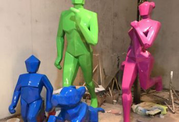 切面跑步雕塑廠家 庭院擺件 廣場(chǎng)不銹鋼跑步雕塑定制