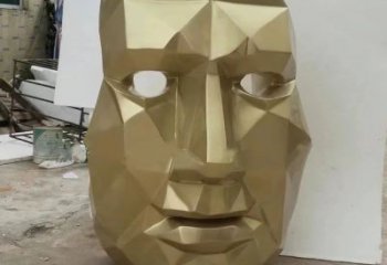 中式人臉雕塑廠家  創(chuàng)意小品 游樂場(chǎng)不銹鋼人臉雕塑廠