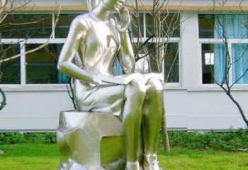 創(chuàng)意學生雕塑廠家 教育小品  戶外不銹鋼學生雕塑廠