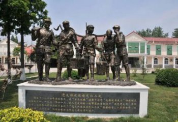 戶(hù)外擁軍雕塑廠家 噴漆小品  公園擁軍雕塑報(bào)價(jià)