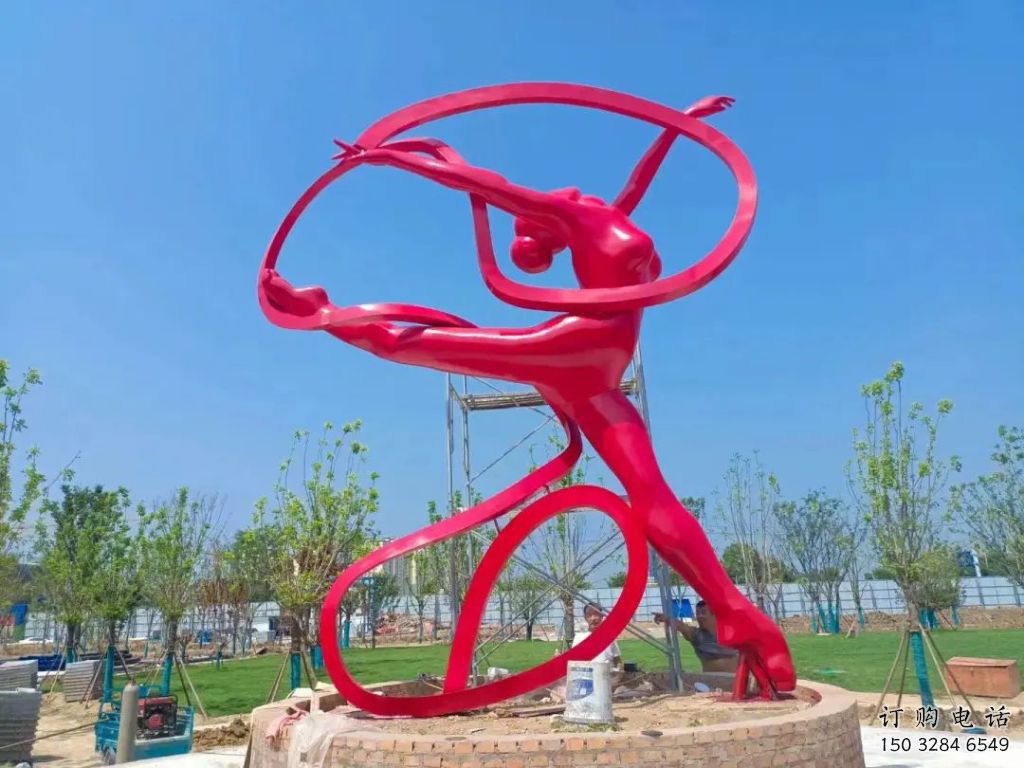 廣場(chǎng)飛躍雕塑廠家 中式小品  烤漆不銹鋼飛躍雕塑