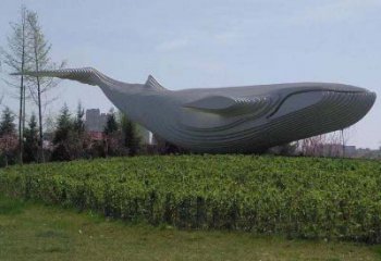 廣場(chǎng)草地不銹鋼魚雕塑