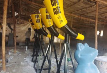 噴泉雕塑廠家，不銹鋼吶喊噴泉雕塑制作