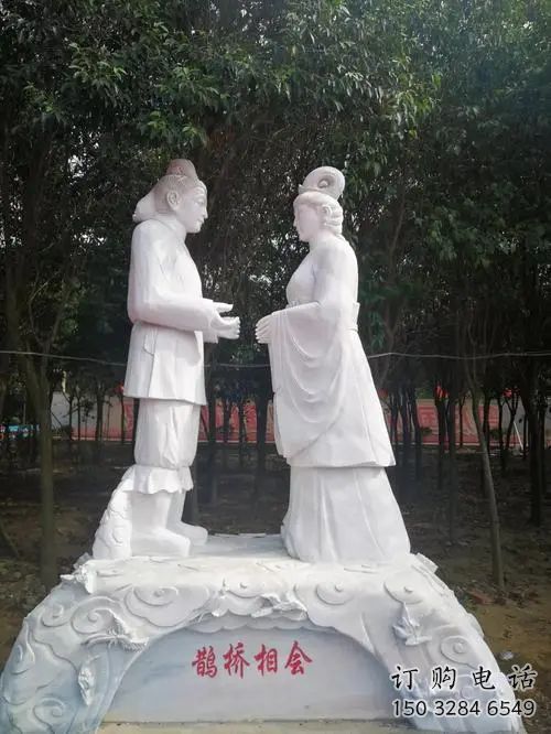 大型牛郎織女雕塑廠(chǎng)家 不銹鋼神話(huà)雕塑 仿真擺件