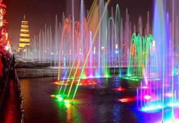 選定噴泉雕塑，燈光數(shù)控效果，公園廣場大型雕塑