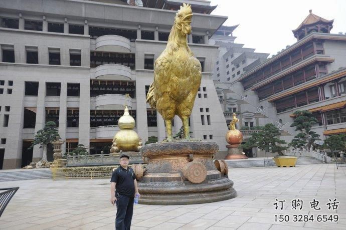 西藏操場小雞雕塑，景觀題材，鍍銅工藝